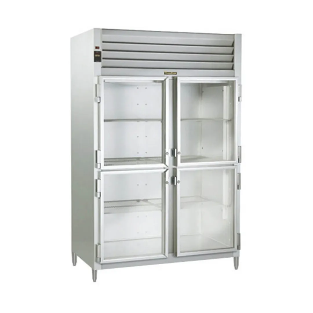 Traulsen RHT226W-HHG 58" 2-Section Reach-In Refrigerator w/ 4 Glass Half-Doors, Remote, 40.57 cu. ft.