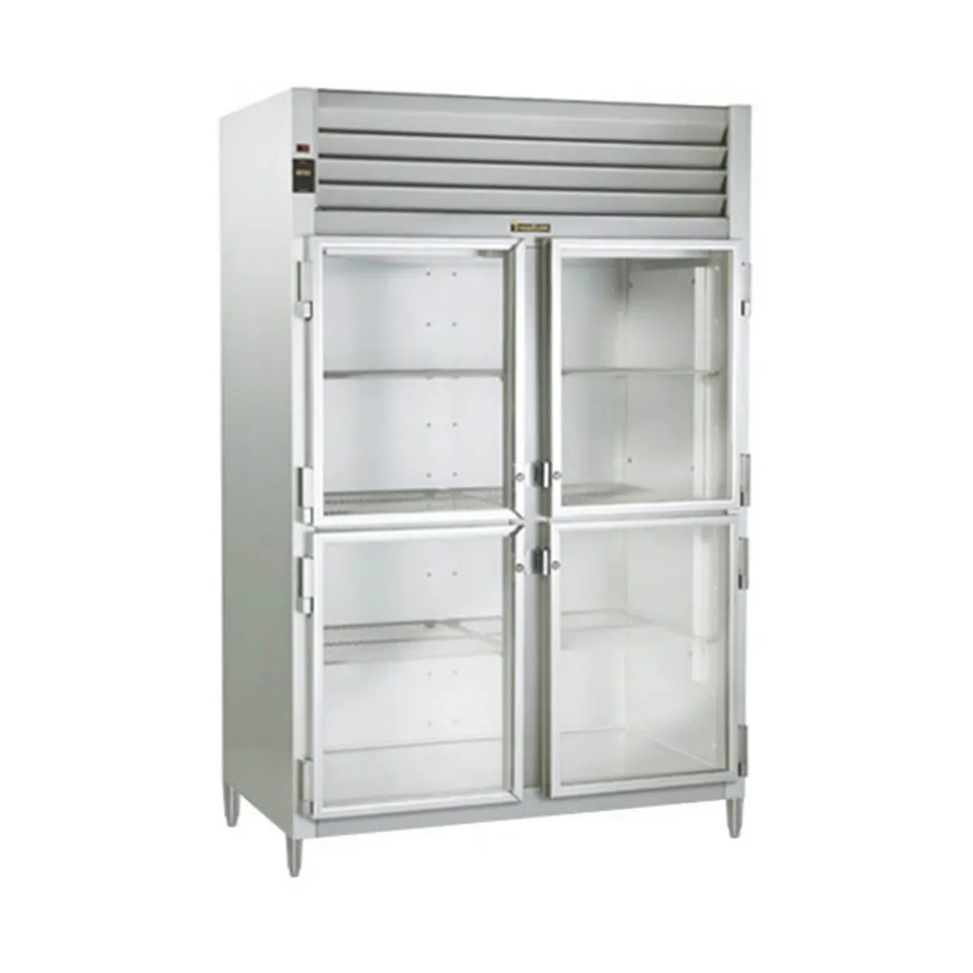 Traulsen RHT232N-HHG 52" 2-Section Reach-In Refrigerator w/ 4 Glass Half-Doors, Remote, 46.9 cu. ft.