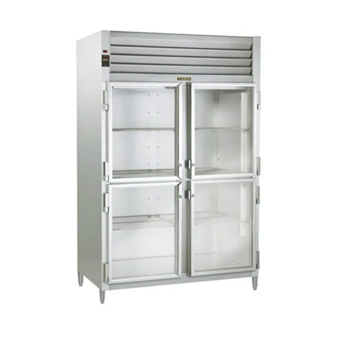 Traulsen RHT232W-HHG 58" 2-Section Reach-In Refrigerator w/ 4 Glass Half-Doors, Remote, 51.4 cu. ft.