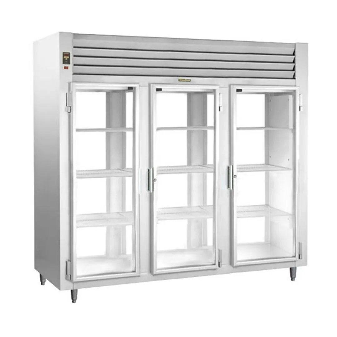 Traulsen RHT332NPUT-FHG 76" 3-Section Pass-Thru Refrigerator w/ 6 Glass Doors, Top Mount, 76.25 cu. ft.