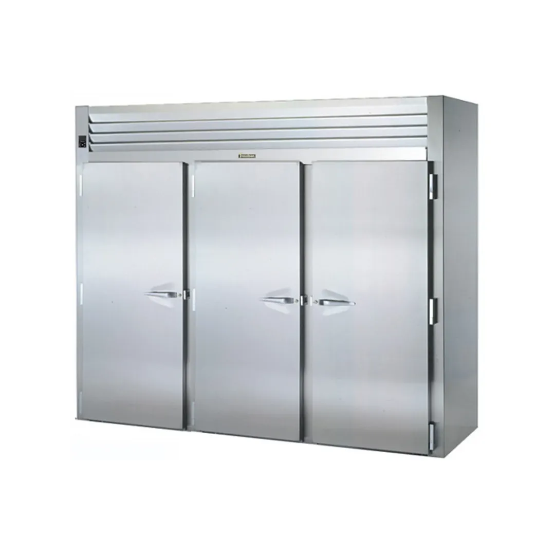 Traulsen RIF332L-FHS 100" 3-Solid Door Roll-In Freezer, Remote, Stainless Steel, 111 cu. ft.