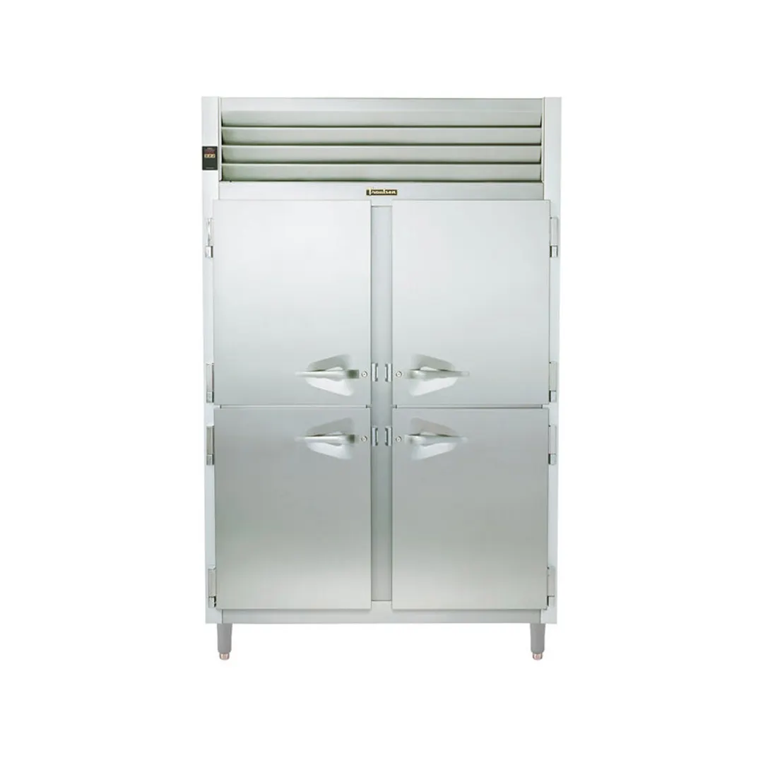 Traulsen RLT232D-HHS 48" 2-Section Reach-In Freezer, 4 Half Hinged Solid Doors, Remote, 42 cu. ft., Stainless Steel