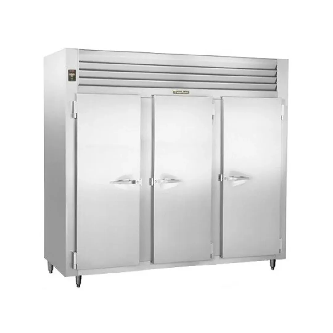 Traulsen RLT332NUT-FHS 76" 3-Solid Door Reach-In Freezer, Top Mounted, 69.5 cu. ft., Stainless Steel