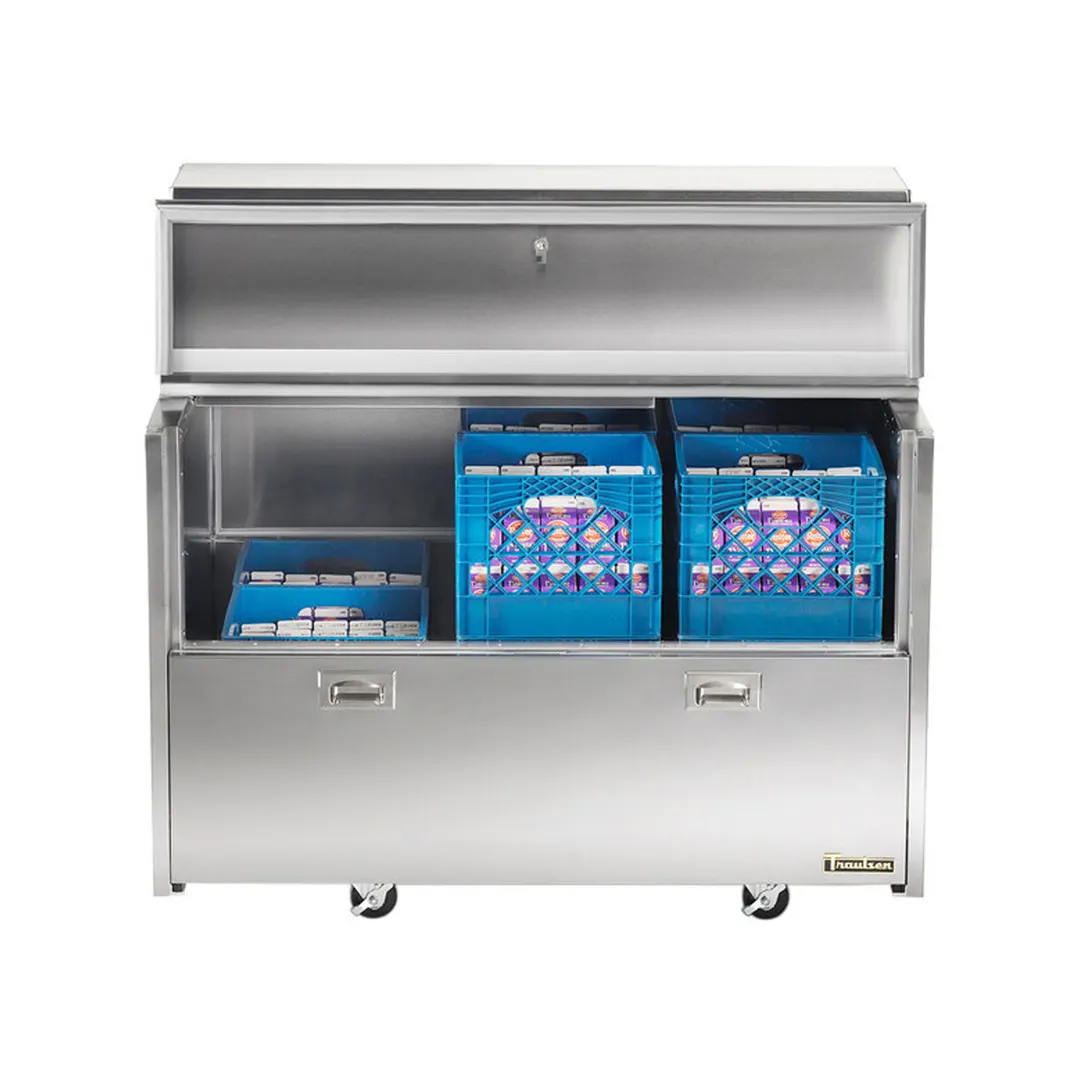 Traulsen RMC34D4 34" Dual Sided Milk Cooler, Forced Air, 8 Crates Capacity