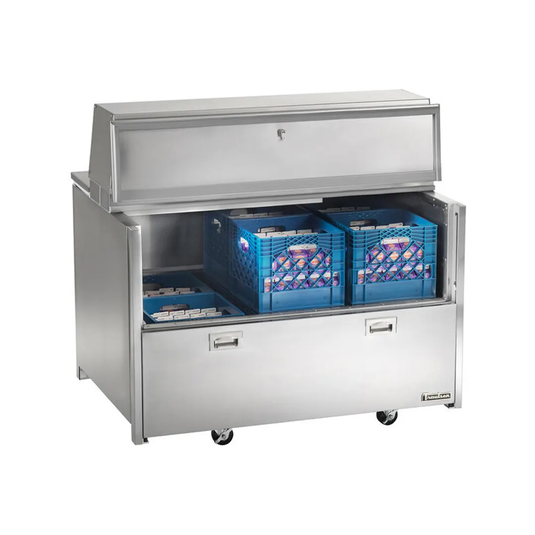 Traulsen RMC34D4 34" Dual Sided Milk Cooler, Forced Air, 8 Crates Capacity
