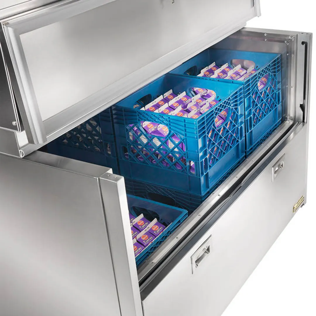 Traulsen RMC58S4 58" Single Sided Milk Cooler, Forced Air, 16 Crates Capacity