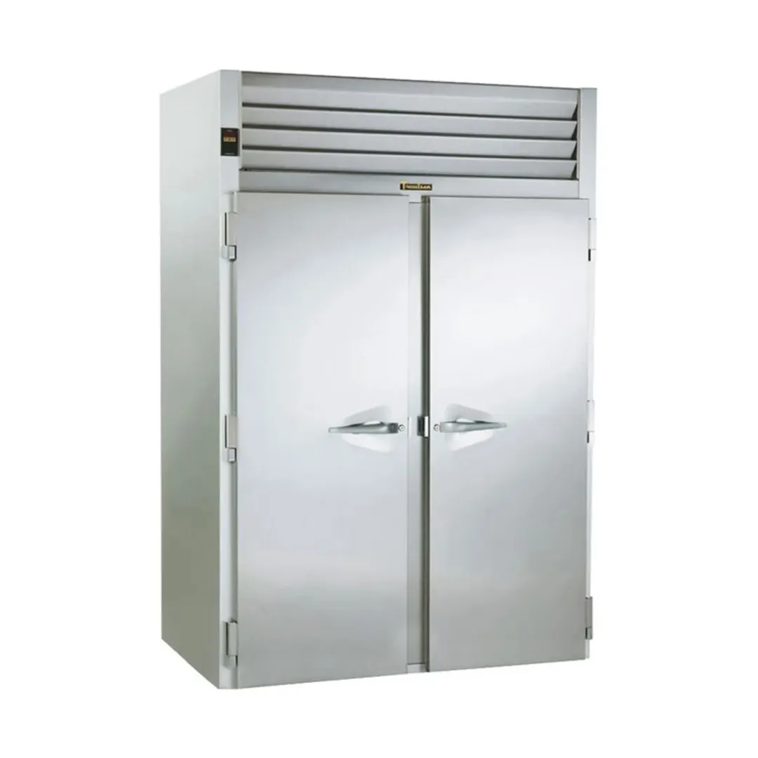 Traulsen RRI232LP-FHS 68" 2-Section Roll-Thru Refrigerator w/ 4 Solid Doors, Remote, 79 cu. ft.
