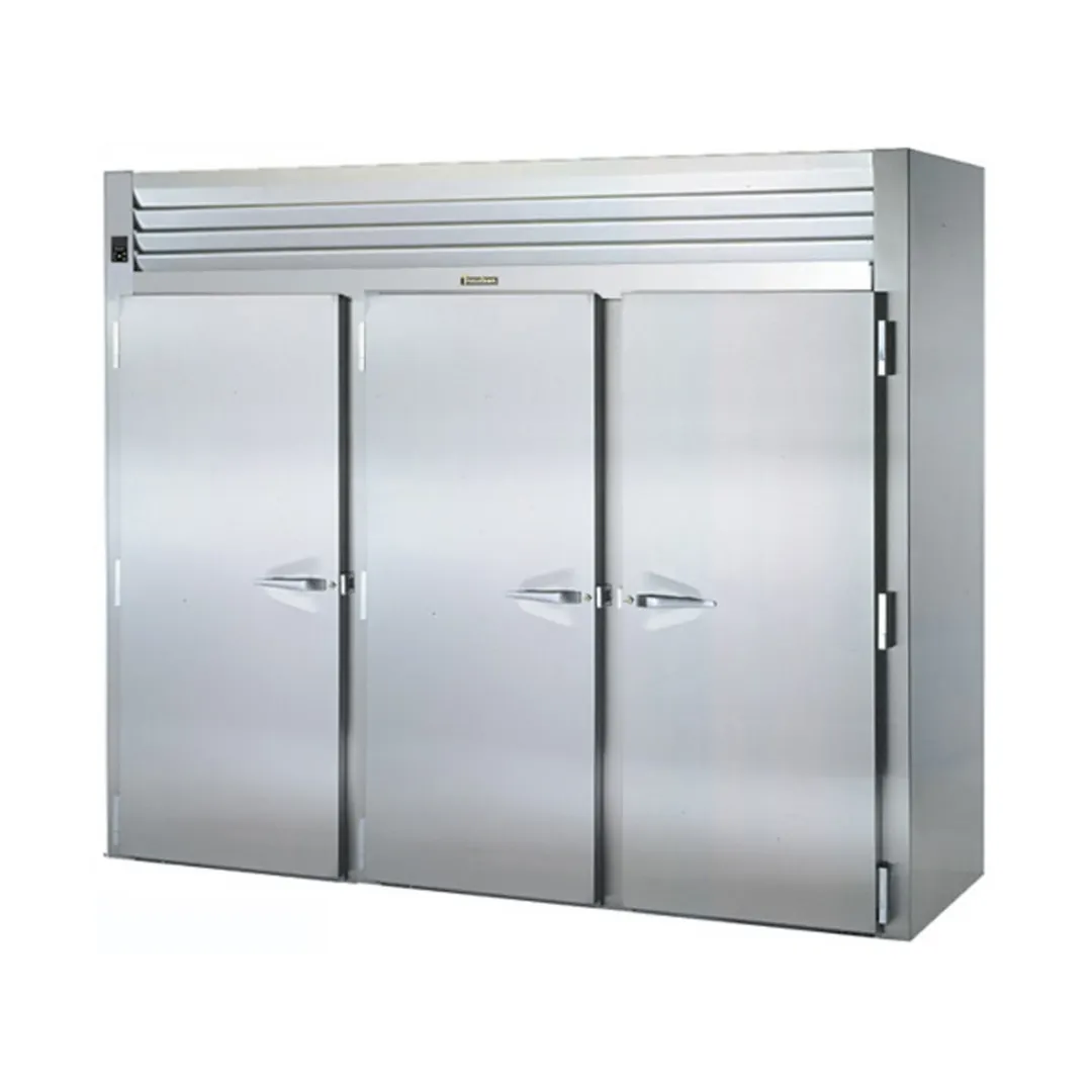 Traulsen RRI332L-FHS 100" 3-Section Roll-In Refrigerator w/ 3 Solid Doors, Remote, 111.5 cu. ft.