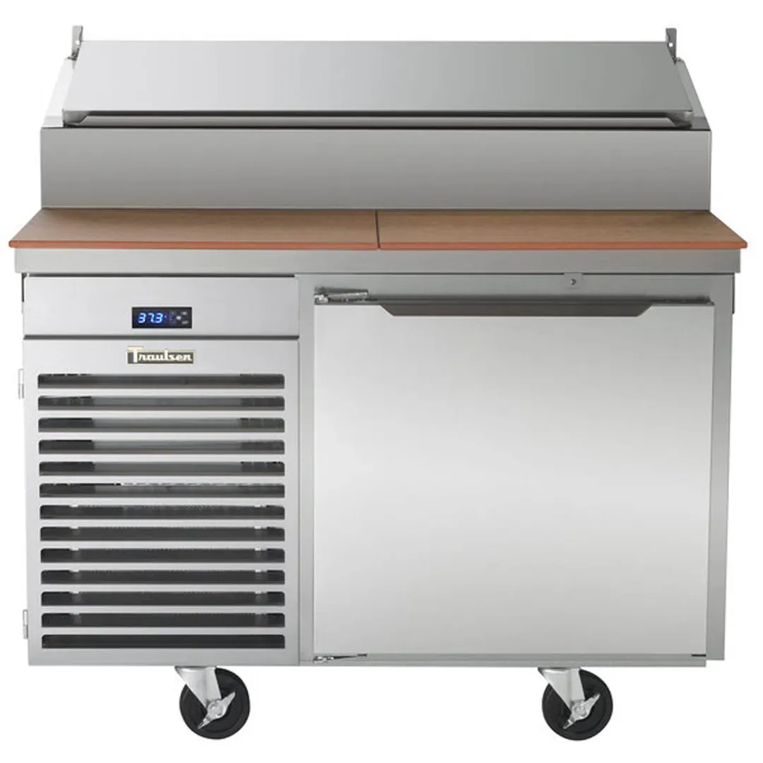 Traulsen TB046SL3S 46" 1-Section Refrigerated Pizza Prep Table w/ 1 Door, (18) 1/6 Pans