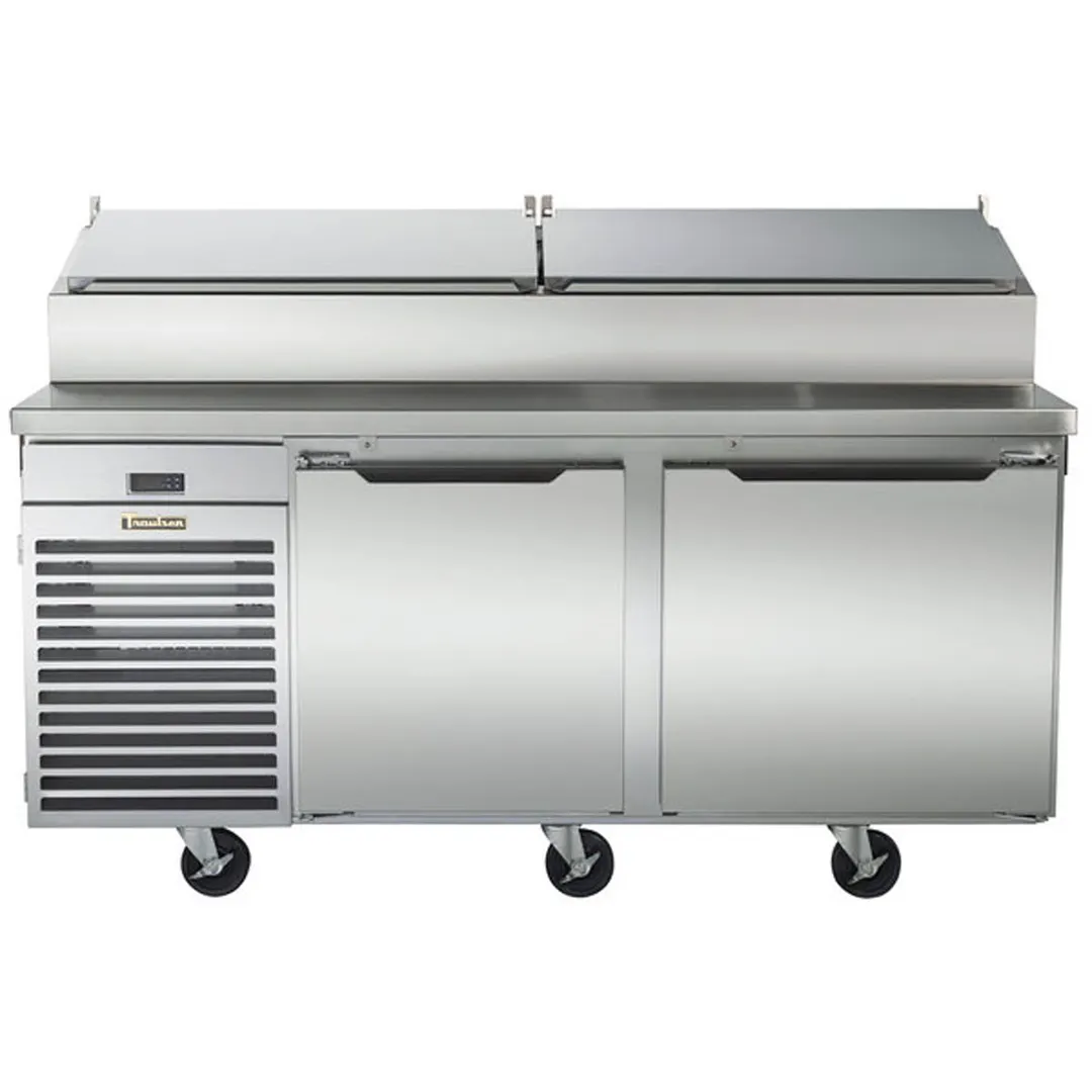 Traulsen TS072HT 72" 2-Section Refrigerated Pizza Prep Table w/ 2 Doors, (10) 1/3 Pans