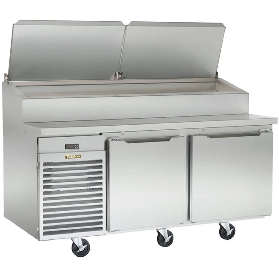 Traulsen TS072HT 72" 2-Section Refrigerated Pizza Prep Table w/ 2 Doors, (10) 1/3 Pans