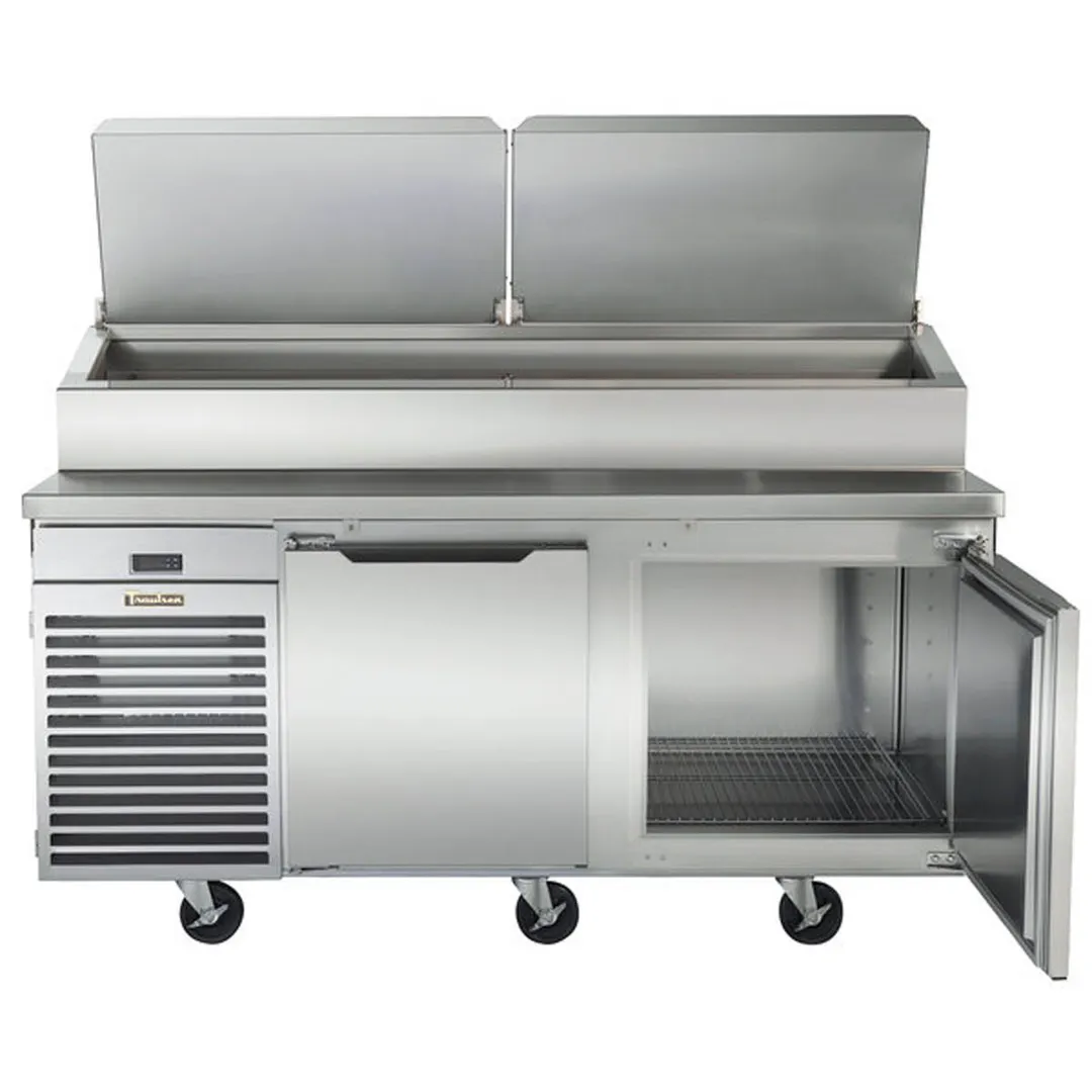 Traulsen TS072HT 72" 2-Section Refrigerated Pizza Prep Table w/ 2 Doors, (10) 1/3 Pans