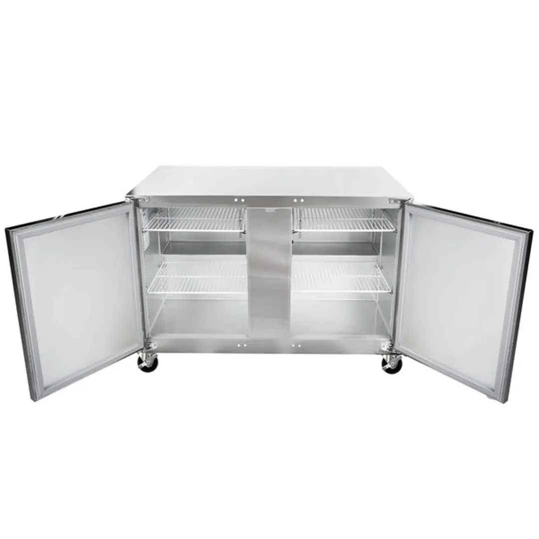 Traulsen UHT48-LR 48" 2-Section Undercounter Refrigerator w/ 2 Doors, 13.5 cu. ft.