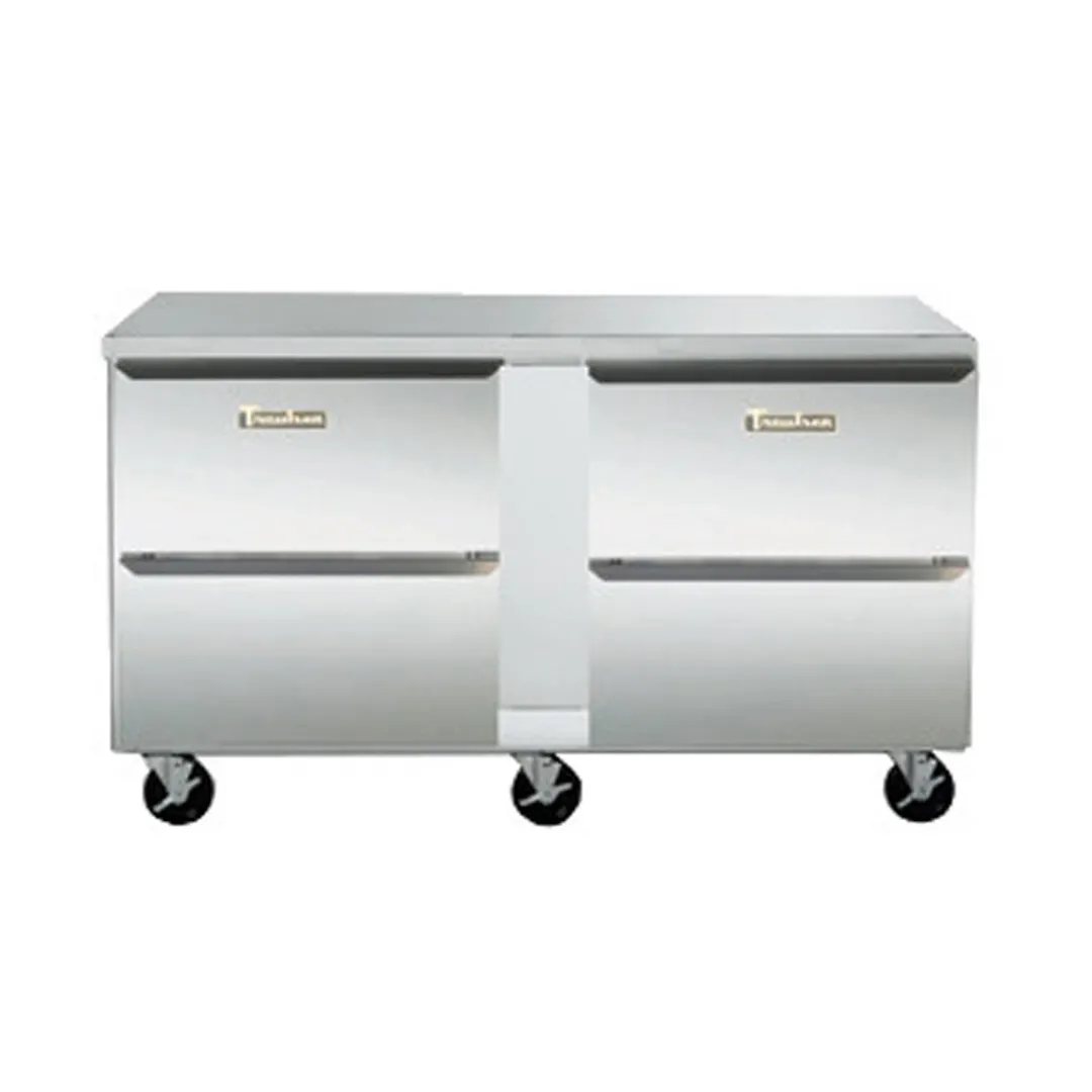 Traulsen UHT60-DD-SB 60" 4-Drawer Undercounter Refrigerator, Stainless Steel, Front Breathing, 16.7 cu. ft.