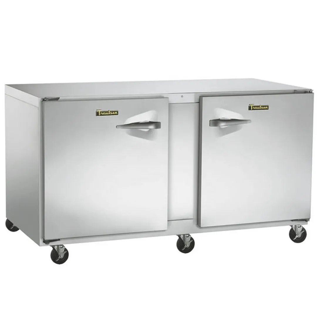 Traulsen UHT60-LR 60" 2-Door Undercounter Fridge, Stainless Steel Exterior, 16.7 cu. ft., Front Breathing