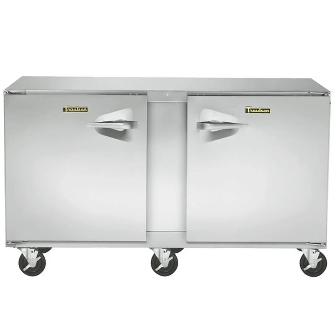 Traulsen UHT60-LR 60" 2-Door Undercounter Fridge, Stainless Steel Exterior, 16.7 cu. ft., Front Breathing