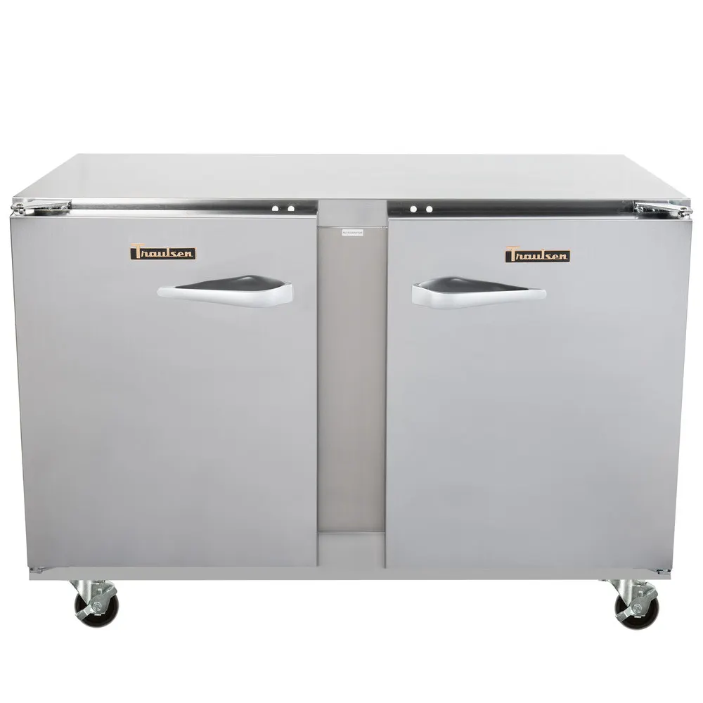 Traulsen ULT48-RR-SB 48" 2-Door Undercounter Freezer, Stainless Steel Exterior, Front Breathing, 13.5 cu. ft.
