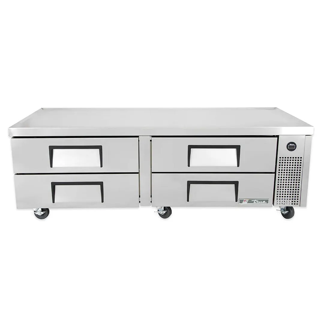True TRCB-72-HC 72" 4 Drawers Refrigerated Chef Base, (8) 12" x 20" Pan Capacity