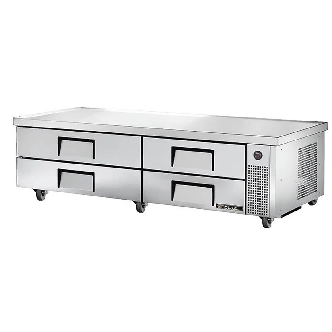 True TRCB-82-84-HC 84" 4 Drawers Refrigerated Chef Base, (10) 12" x 20" Pan Capacity