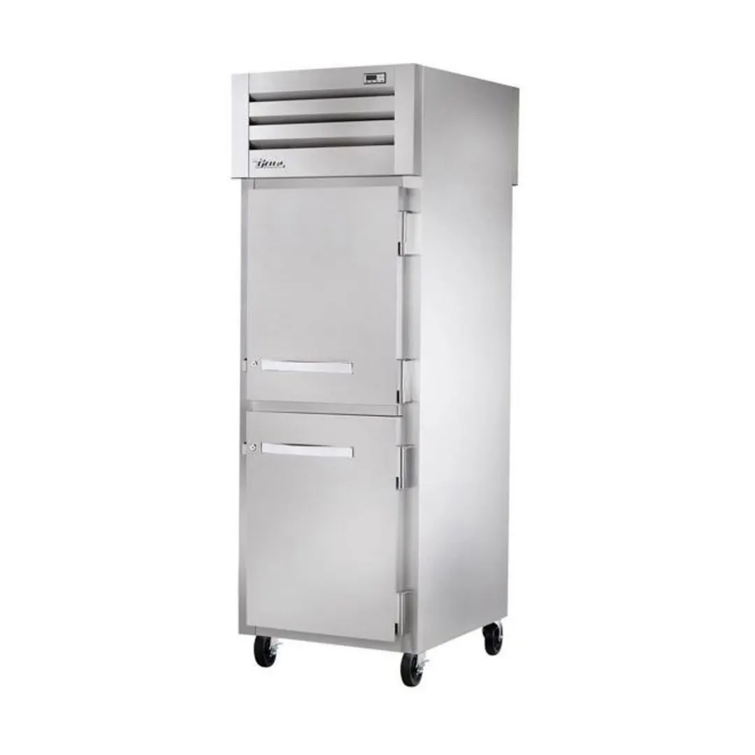True STR1HPT-2HS-2HS "Full Height" 1-Section 2-Door Solid Heated Holding Cabinet Stainless Steel