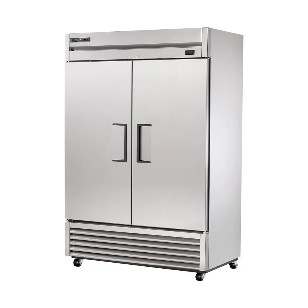 True T-49F-FLX-HC 54" 2-Section Reach-In Refrigerator Freezer Convertible w/ 2 Solid Doors, Bottom Mount