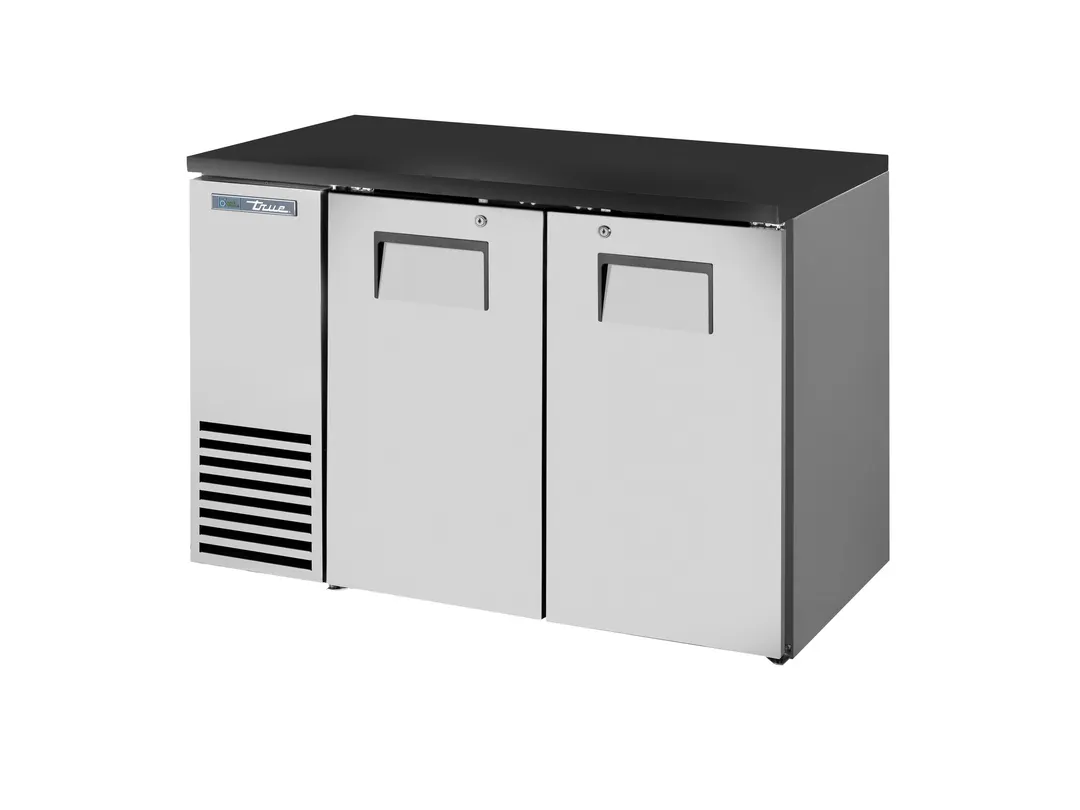 True TBB24-48-2S-Z1-BST-S-1 Back Bar Cooler, 48" Width, 4 Shelf, Locked Doors, R290, 115V 1/5HP USA