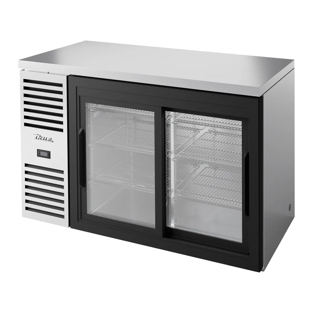 True TBR52-RISZ1-L-S-11-1 Stainless Steel 52" Two Sliding Glass Door Back Bar Refrigerator