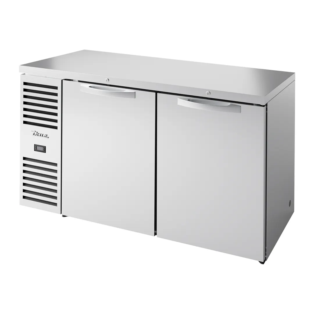 True TBR60-RISZ1-L-S-SS-1 60" Stainless Steel Solid Swing Door Back Bar Refrigerator with LED