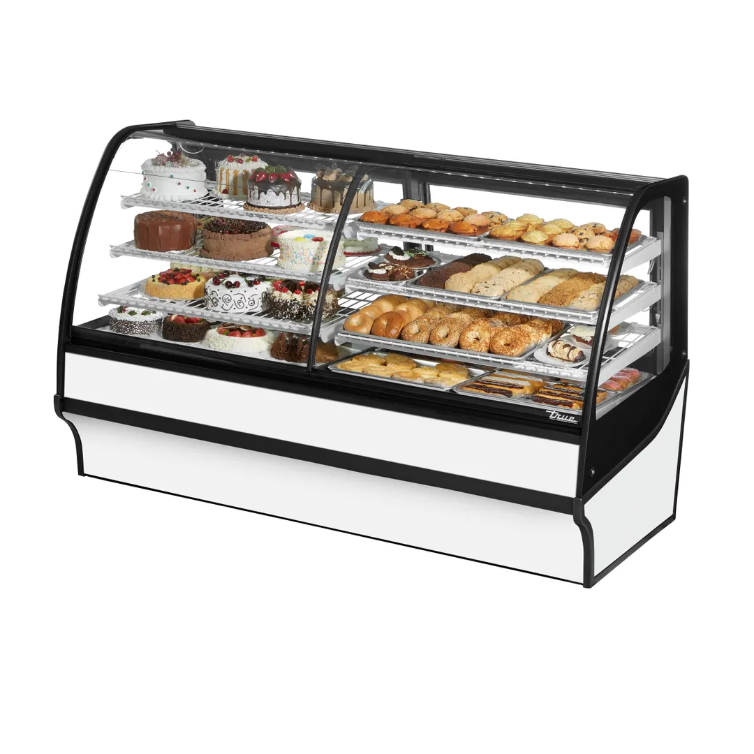 True TDM-DZ-77-GE/GE-S-W 77" Dry / Refrigerated Bakery Case, Stainless Steel