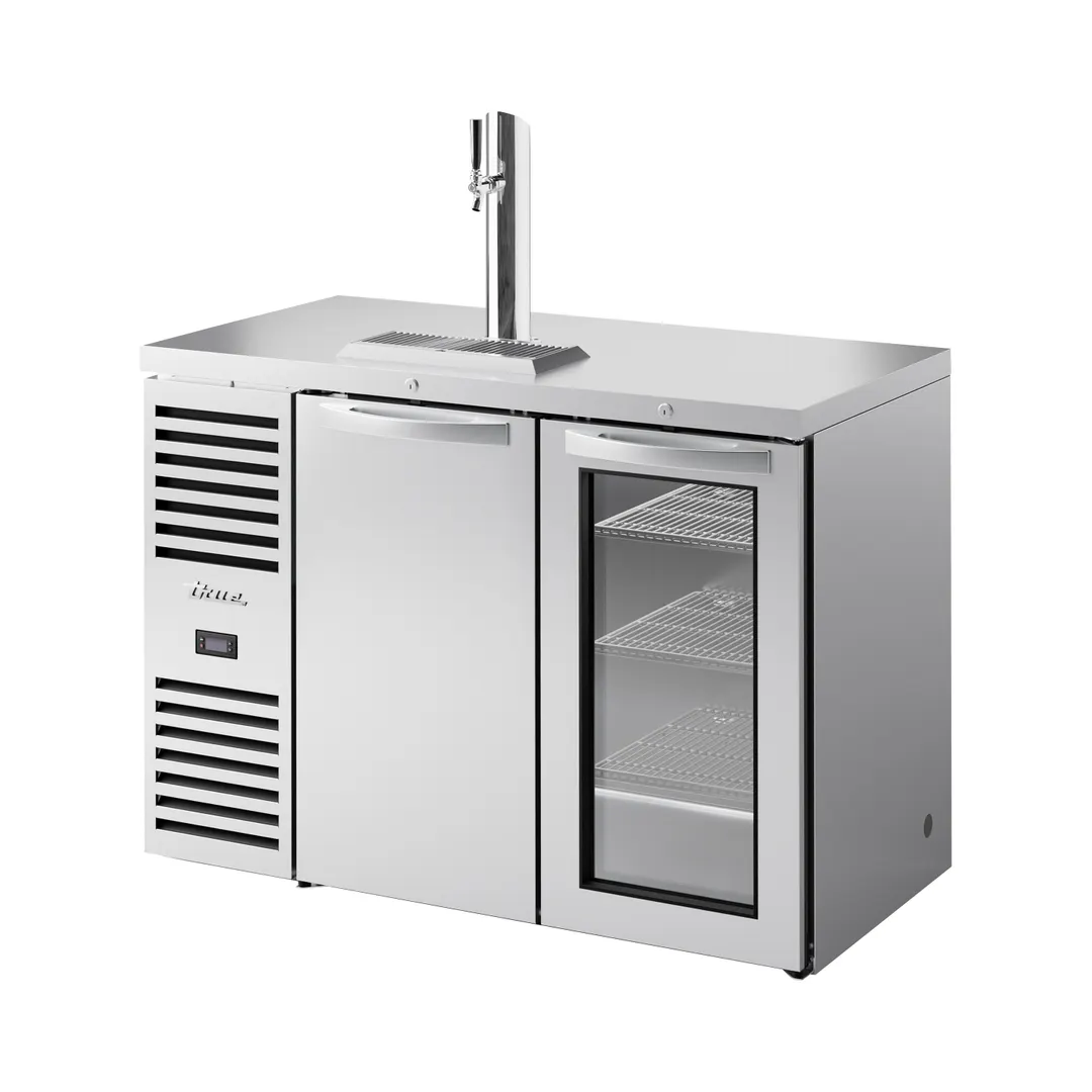 True TDR48-RISZ1-L-S-SG-1 48" Stainless Steel Two Section Draft Beer Cooler, 120 Volts