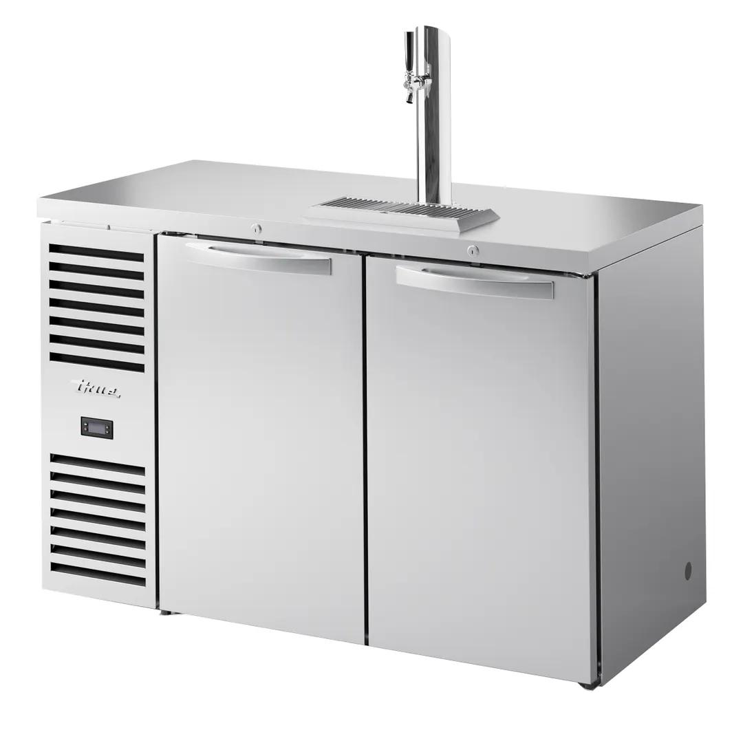 True TDR52-RISZ1-L-S-SS-1 52" Two Section Stainless Steel Draft Beer Cooler, 120 Volts