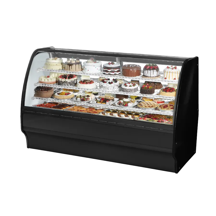 True TGM-R-77-SC/SC-S-W 77" Refrigerated Bakery Display Case, Stainless Steel