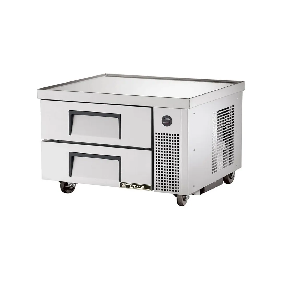 True TRCB-36-HC 36" 2 Drawers Refrigerated Chef Base, Stainless Steel Top w/ V Edge
