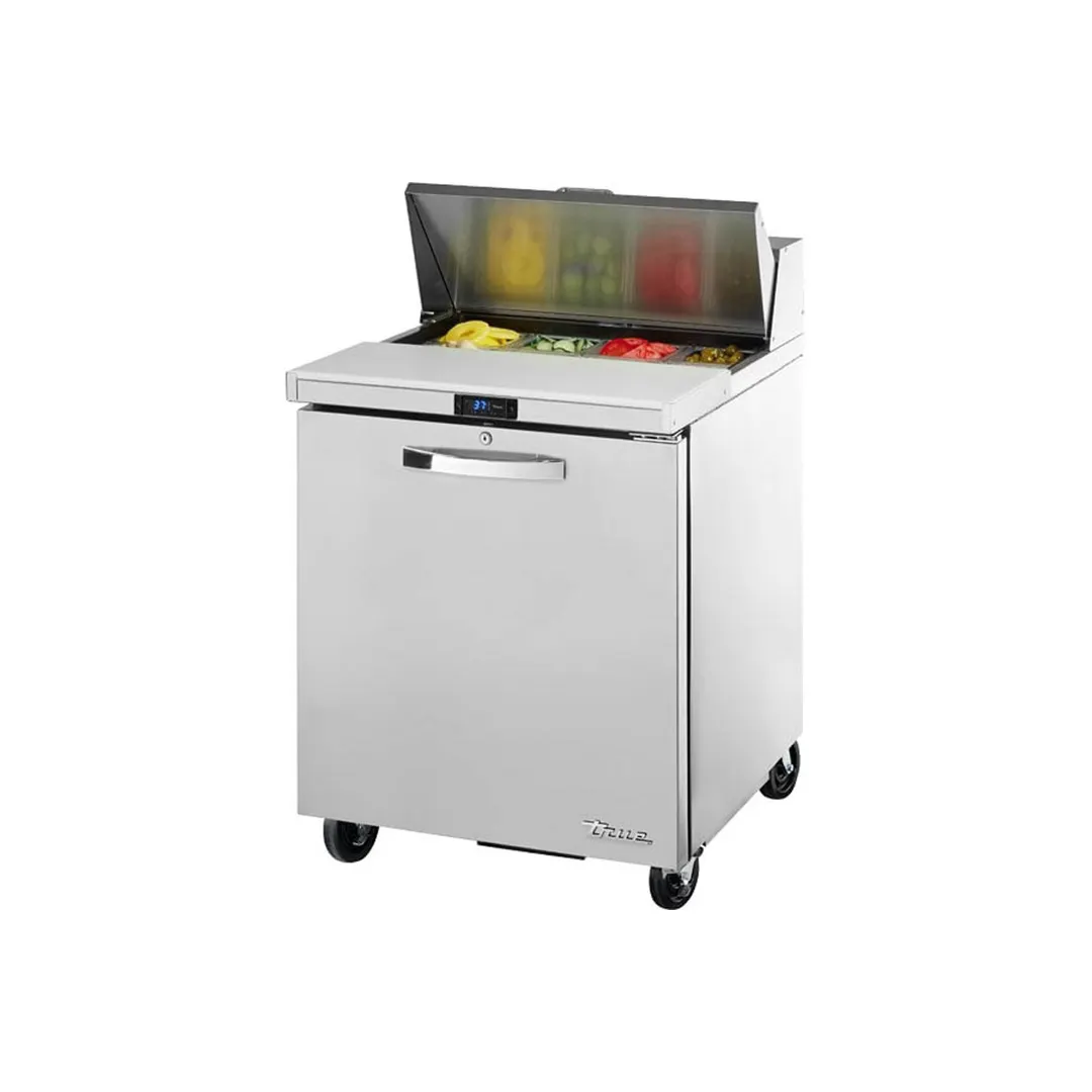 True TSSU-27-08-HC~SPEC3 27" One Section Sandwich / Salad Prep Table w/ 1 Door, 8 Pans