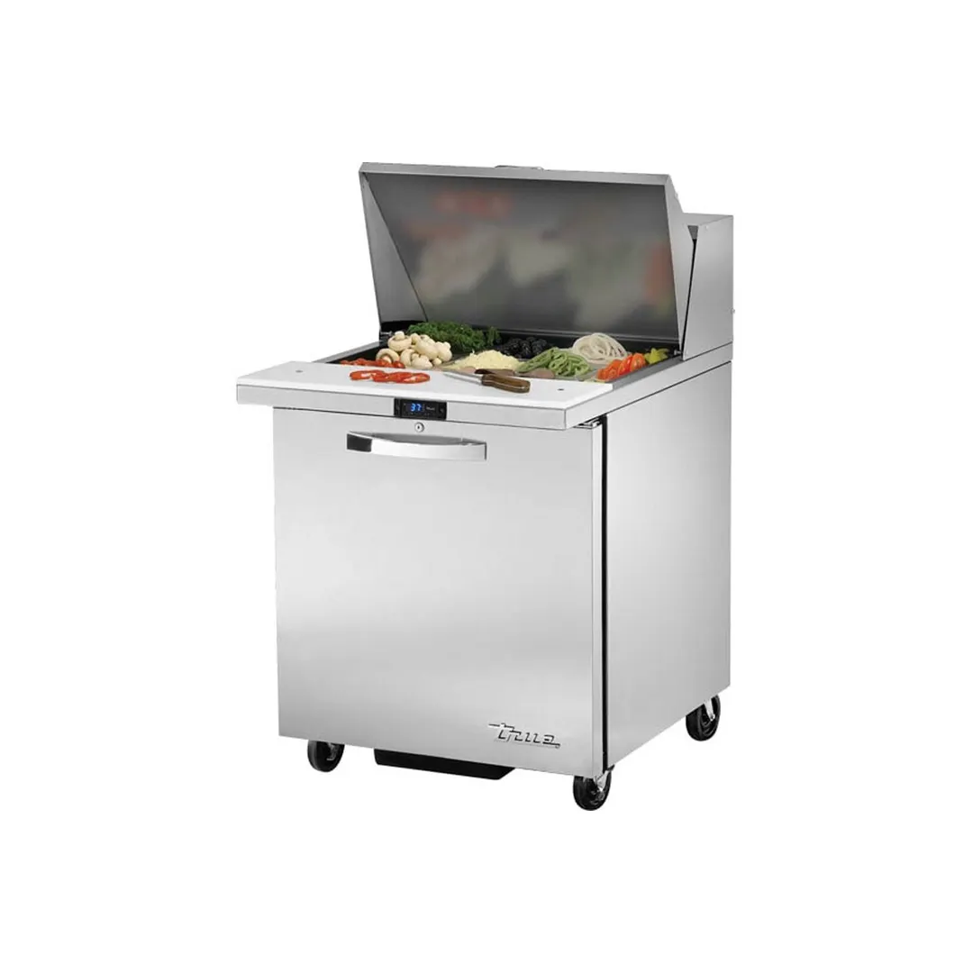 True TSSU-27-12M-B-HC~SPEC3 27" Mega Top Sandwich/Salad Prep Table w/ 1 Door 12 Pans
