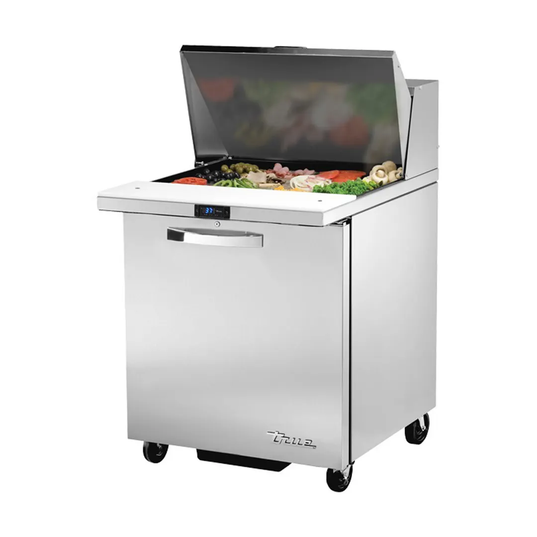 True TSSU-27-12M-C-HC~SPEC3 27" Mega Top Sandwich/Salad Prep Table w/ 1 Door 12 Pans