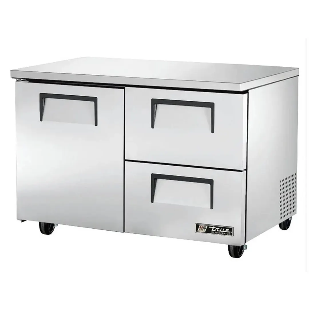 True TUC-48D-2-HC 48" 2-Section Undercounter Refrigerator w/ 2 Drawers & 1 Door