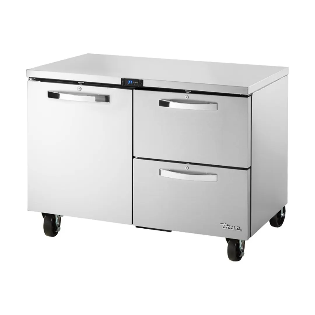 True TUC-48D-2-HC~SPEC3 48" 2-Section Undercounter Refrigerator w/ 2 Drawers & 1 Door