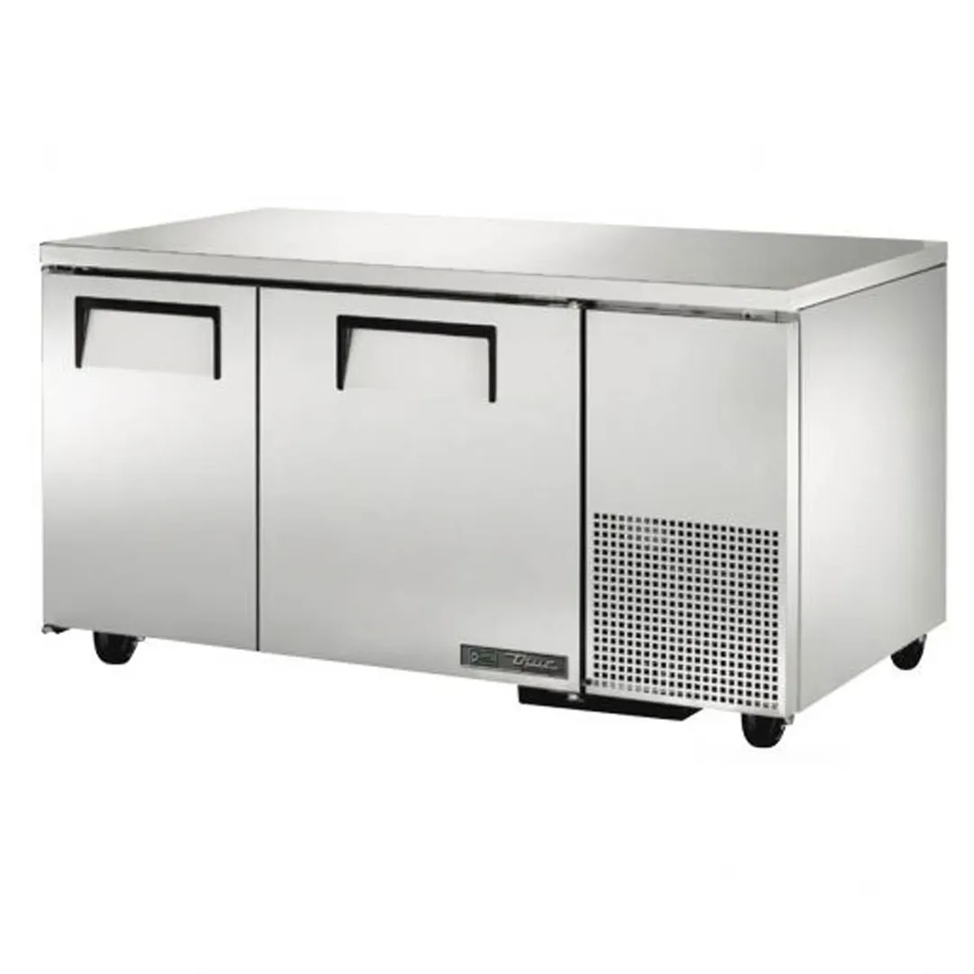 True TUC-60-32-HC 60" 2-Section Undercounter Refrigerator w/ 2 Solid Doors