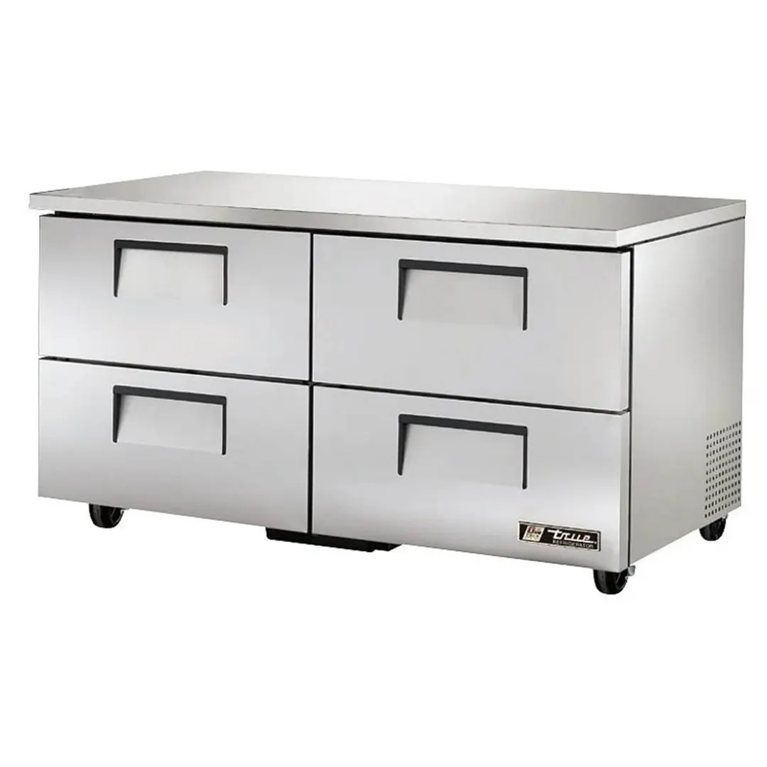 True TUC-60D-4-HC 60" 2-Section Undercounter Refrigerator w/ 4 Drawers