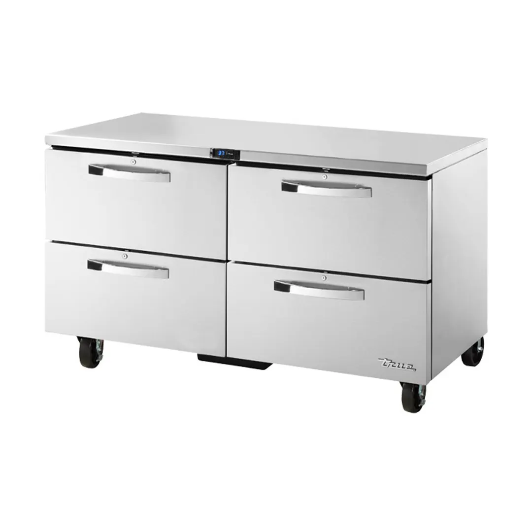True TUC-60D-4-HC~SPEC3 60" 2-Section Undercounter Refrigerator w/ Heavy-Duty 4 Drawers