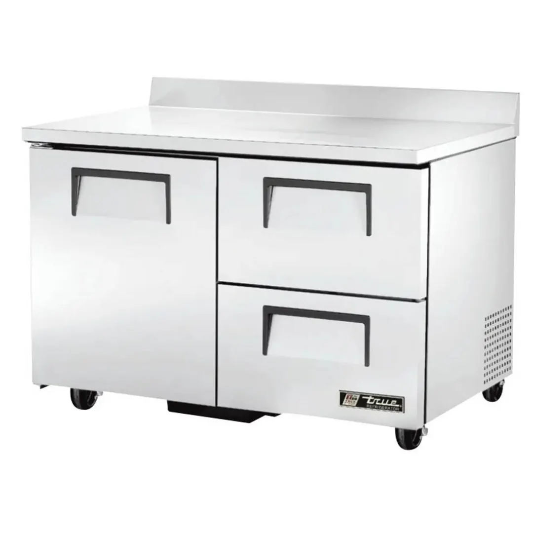 True TWT-48D-2-HC 48" 2-Section Worktop Refrigerator w/ 2 Drawers & 1 Door