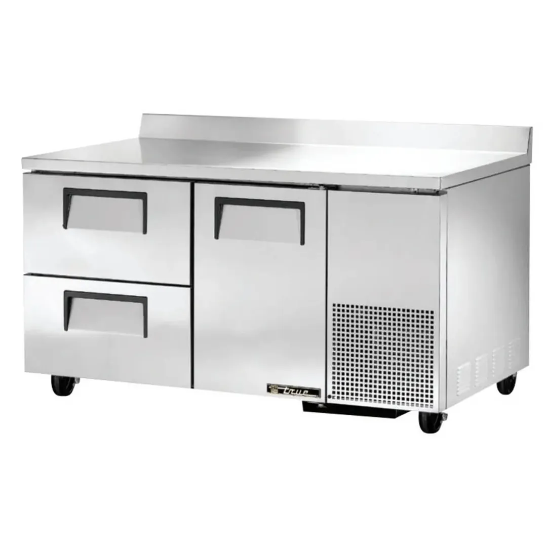 True TWT-60-32D-2-HC 60" 2-Section Worktop Refrigerator w/ 2 Drawers & 1 Door