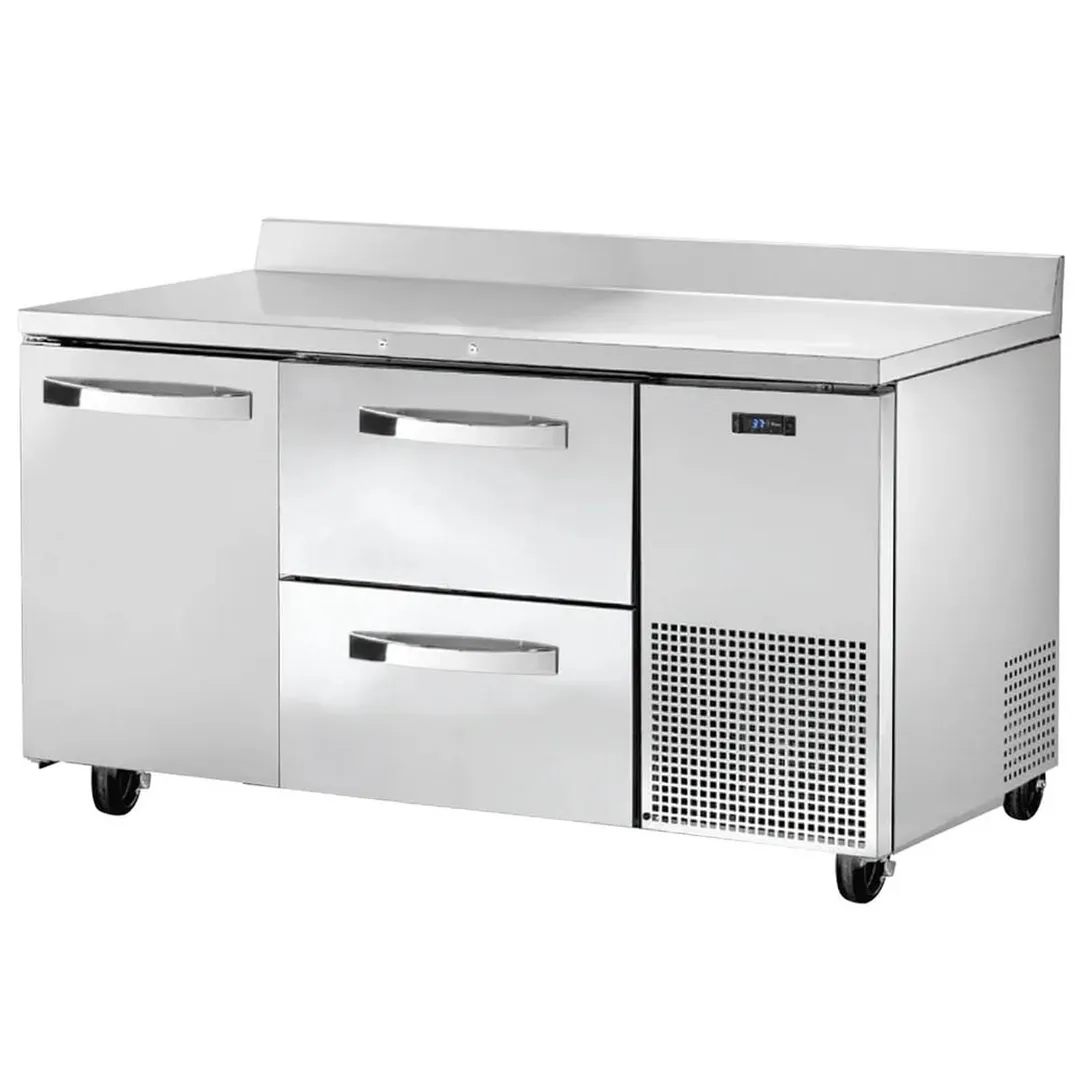 True TWT-60-32D-2-HC~SPEC3 60" 2-Section Worktop Refrigerator w/ 2 Drawers & 1 Door