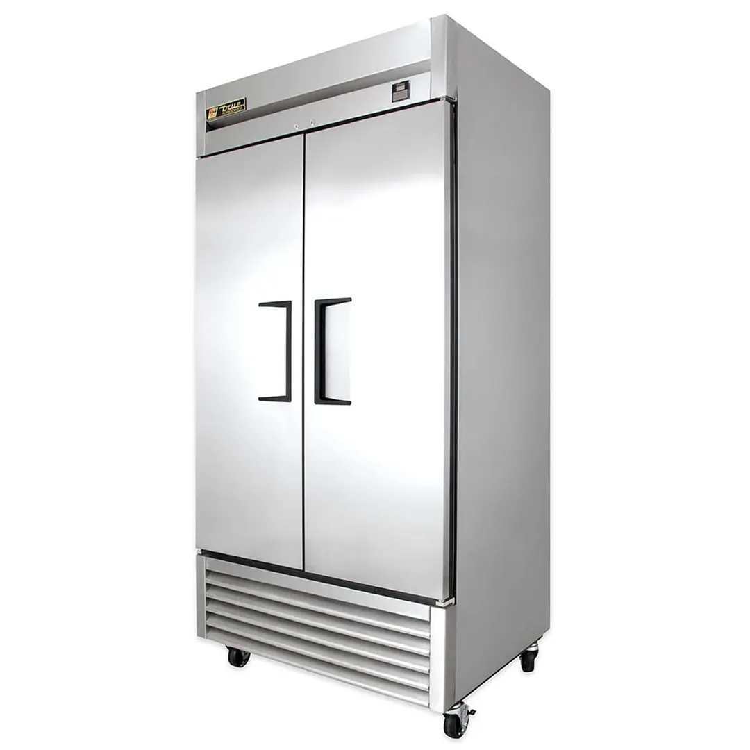 True TS-35-HC 40" Two Section Reach-In Refrigerator w/ 2 Solid Doors, Bottom Mount, Stainless Steel