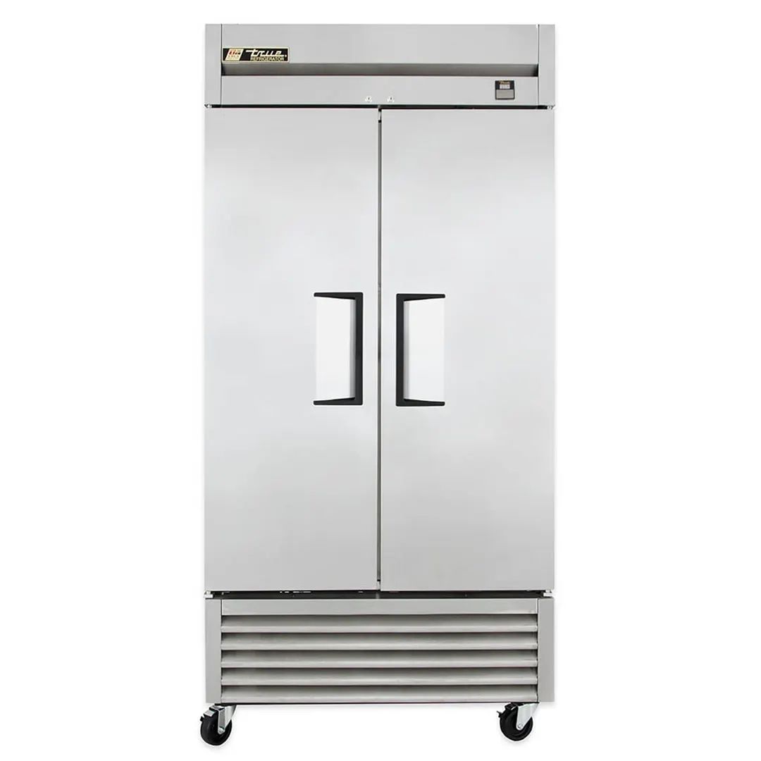 True TS-35-HC 40" Two Section Reach-In Refrigerator w/ 2 Solid Doors, Bottom Mount, Stainless Steel