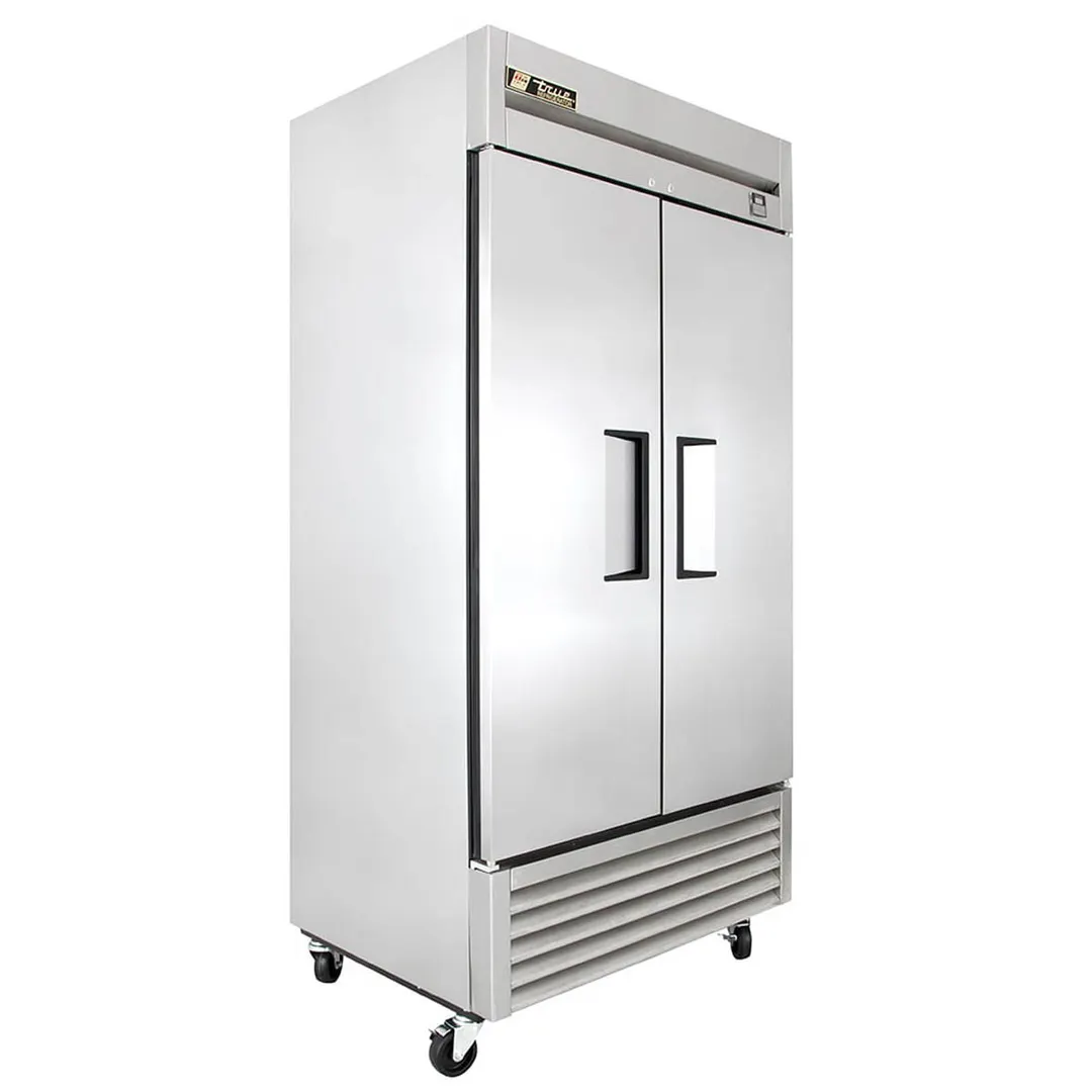 True TS-35-HC 40" Two Section Reach-In Refrigerator w/ 2 Solid Doors, Bottom Mount, Stainless Steel