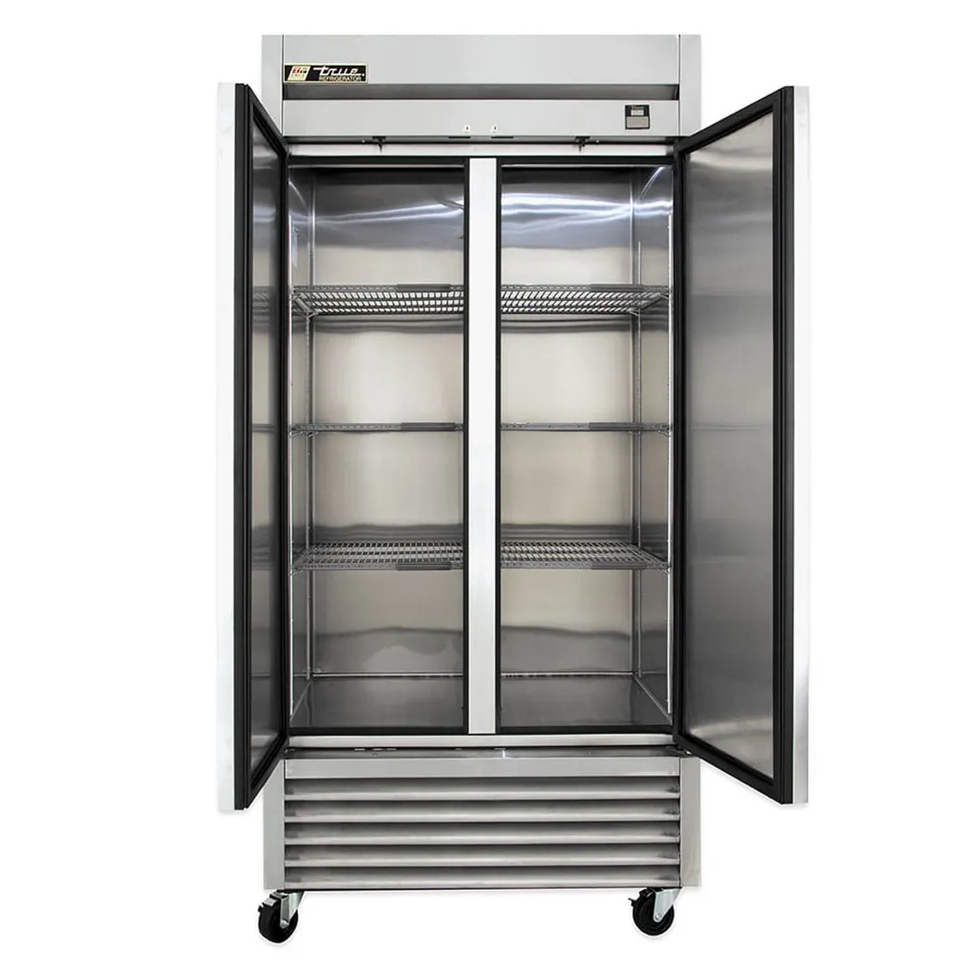 True TS-35-HC 40" Two Section Reach-In Refrigerator w/ 2 Solid Doors, Bottom Mount, Stainless Steel