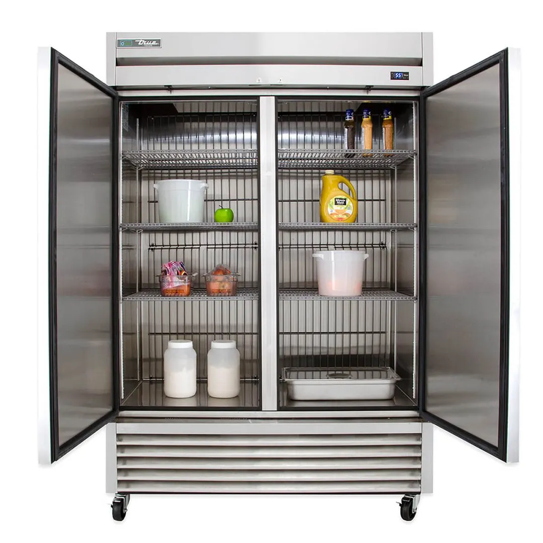 True TS-49F-HC 54" 2-Section Reach-In Freezer, 2 Solid Doors, Bottom Mount, 49 cu. ft., Stainless Steel