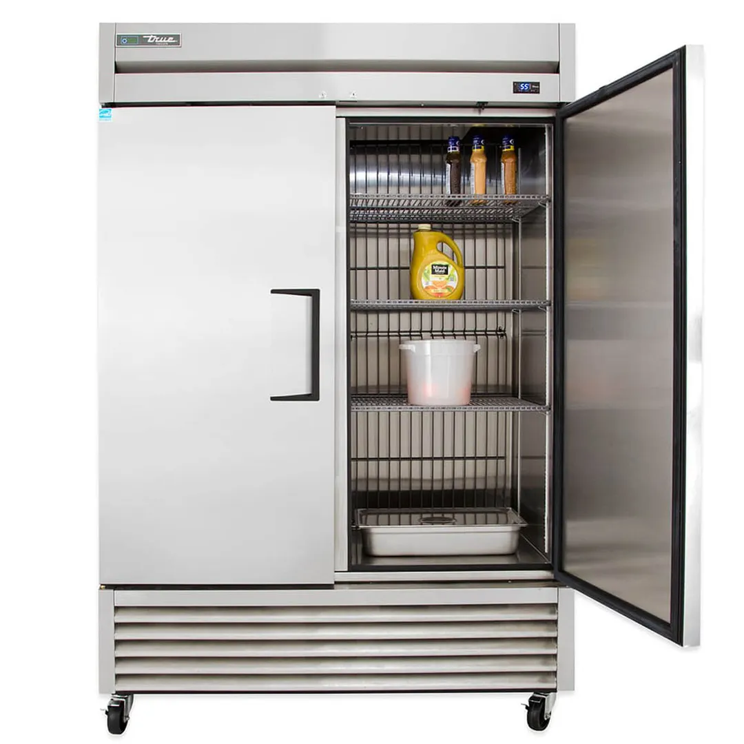 True TS-49F-HC 54" 2-Section Reach-In Freezer, 2 Solid Doors, Bottom Mount, 49 cu. ft., Stainless Steel